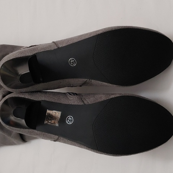 Women's Size 42 (US 10) Faux Leather 3 inch heel High Boots - Picture 6 of 9